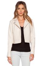 Pebbled Leather Moto Jacket