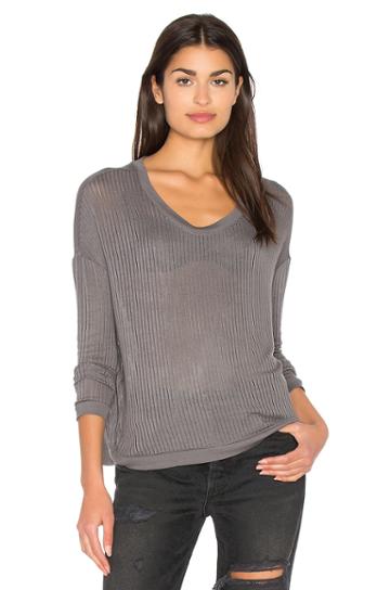 Sheer Rib Pullover Top