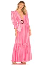 Voluminous Sleeves And Hoop Maxi Dress