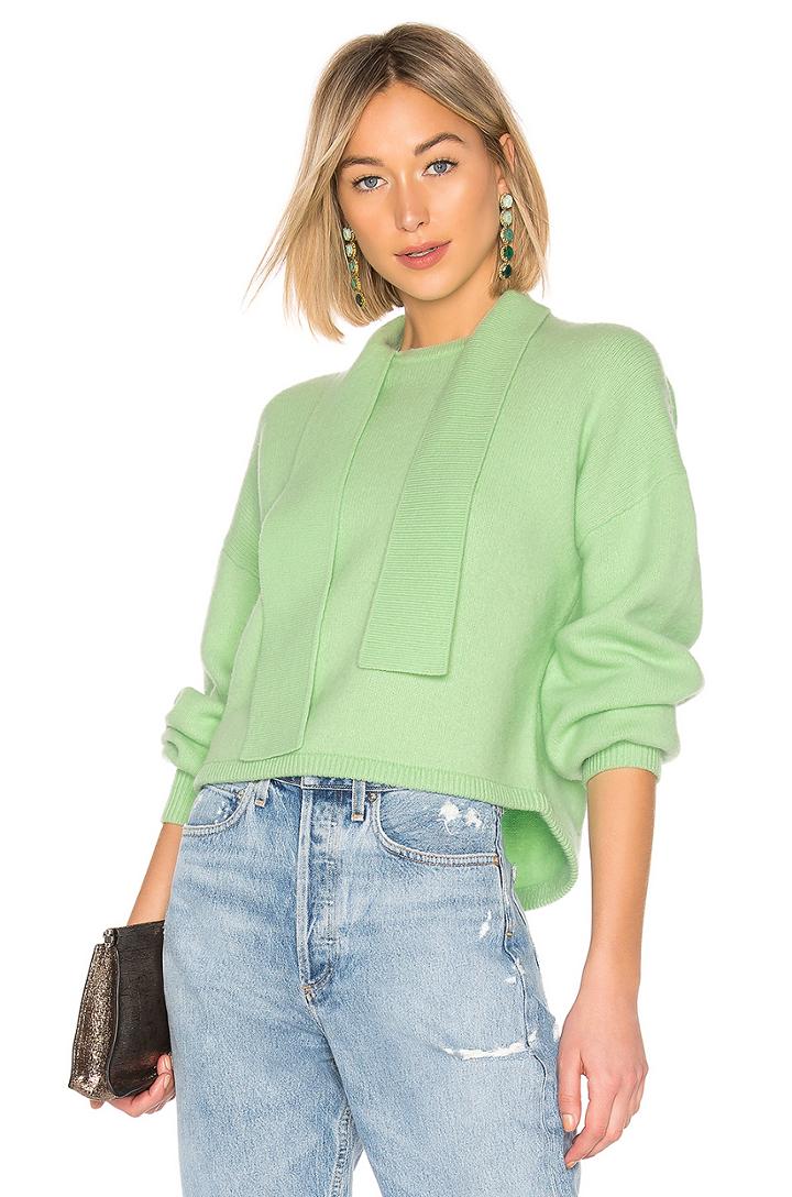 Tie Collar Pullover Sweater