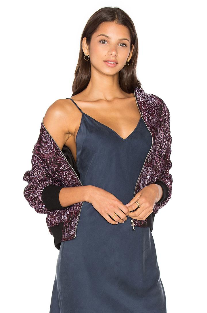 Rib Neck Bomber Jacket