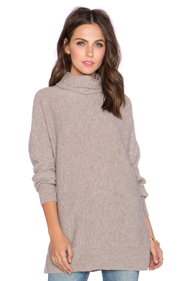 Dolman Scrunch Neck Sweater