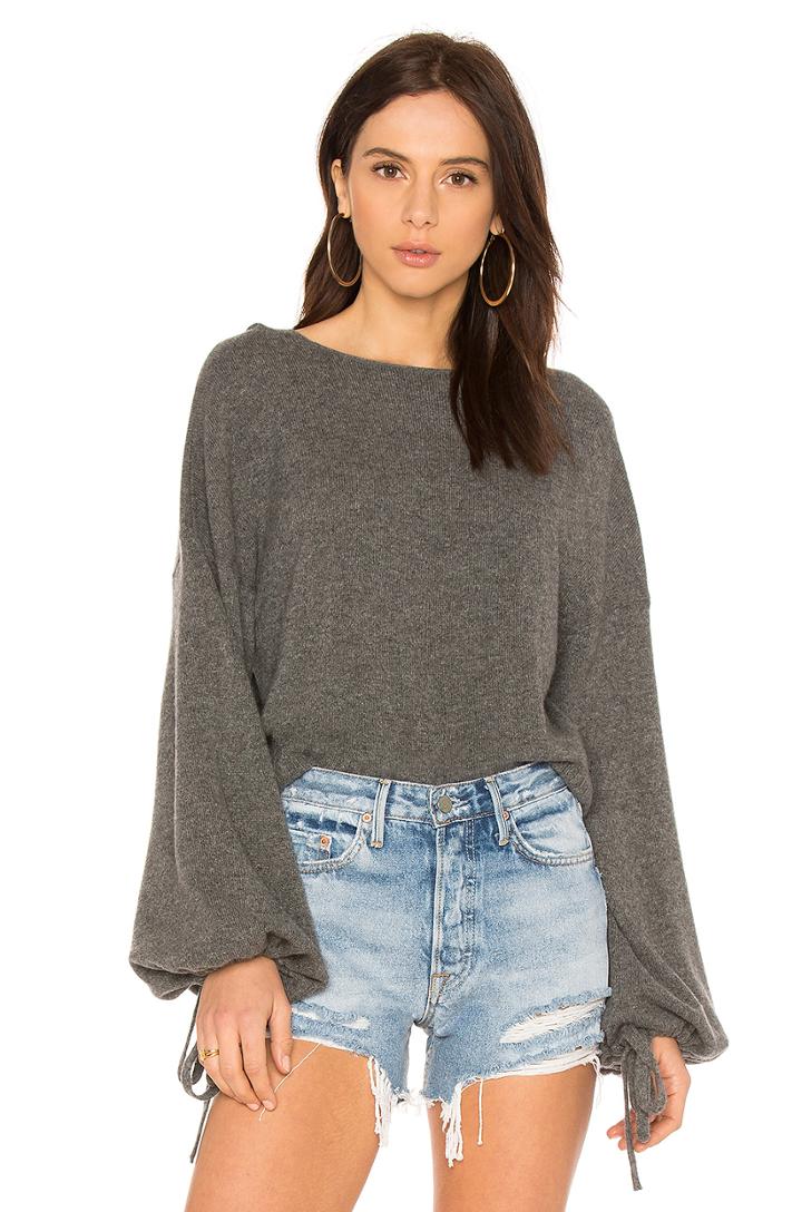 Scrunch Sleeve Crop Hoodie