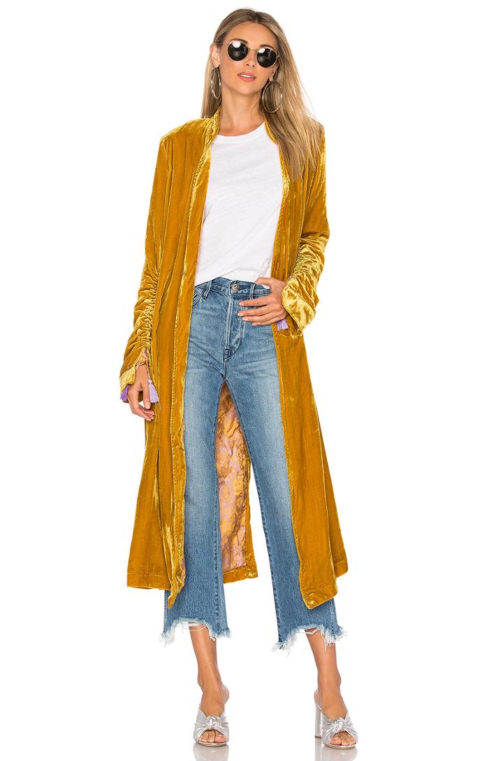 Dhalia Velvet Duster Coat