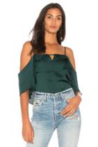 Cold Shoulder Blouse With Layered Ruffles