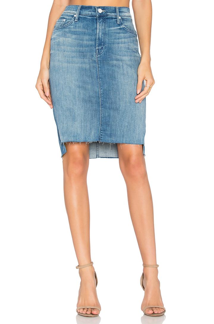 The Peg Step Fray Skirt