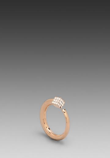Vita Fede Ultra Eclipse Crystal Midi Ring In Metallic Gold