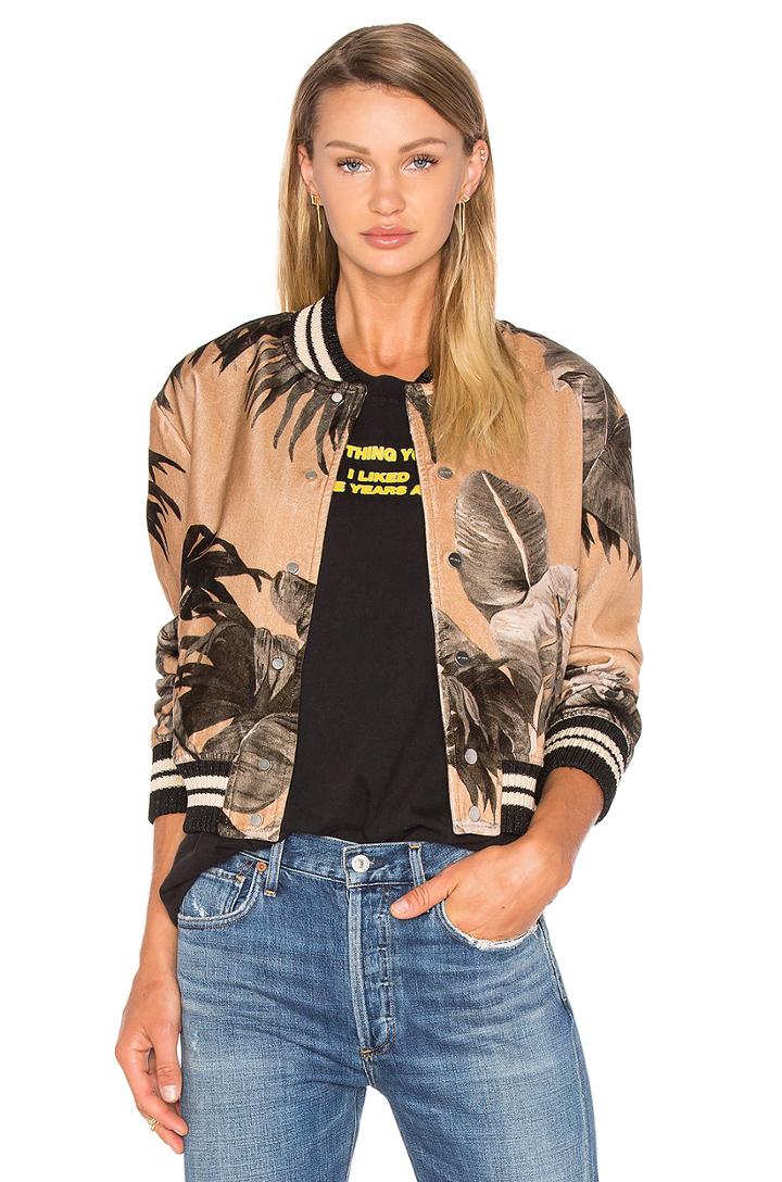 Banana Leaf Varsity Jacket