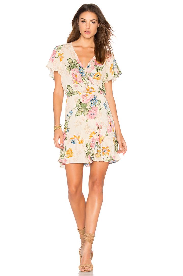 Delilah Frill Wrap Mini Dress