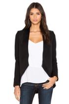 Leather Front Blazer