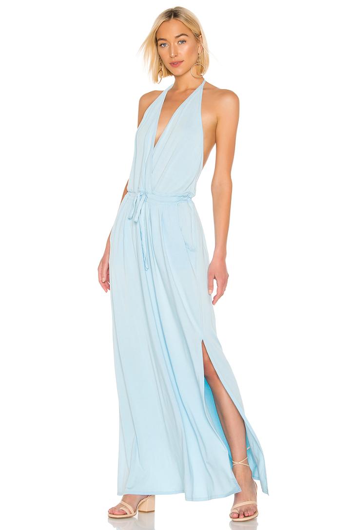 Draped Modal Jersey Maxi Dress