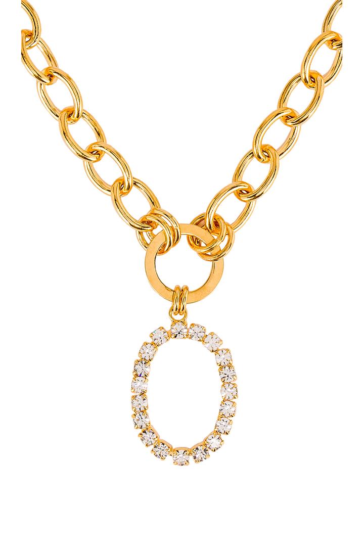 Crystal Oval Lariat