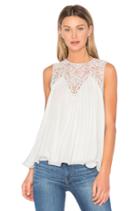 Lace Detail Pleated Top