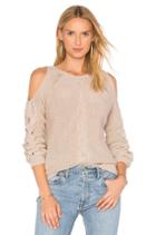 Cable Cold Shoulder Sweater