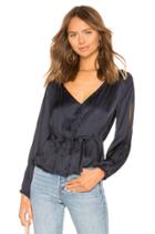 Slit Blouson Sleeve Tie Front Peplum Button Down Top