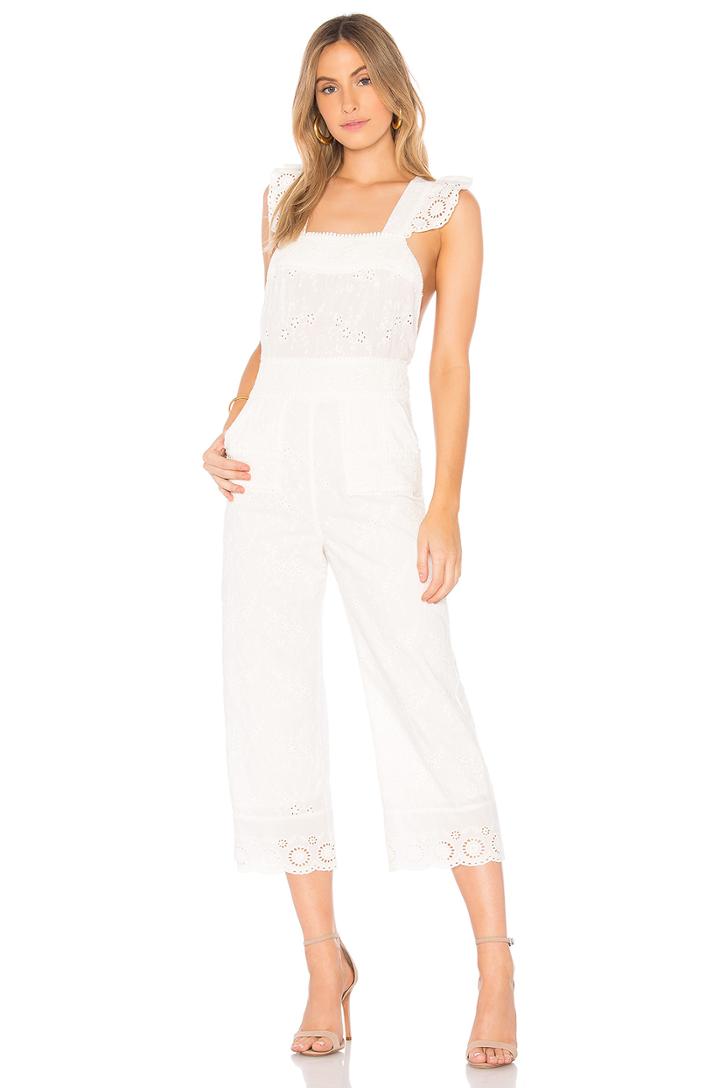 Olive Lace Overalls