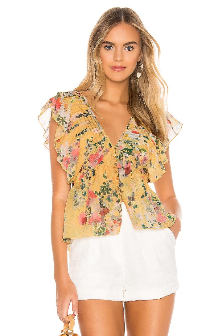 Ruffle Button Up Blouse