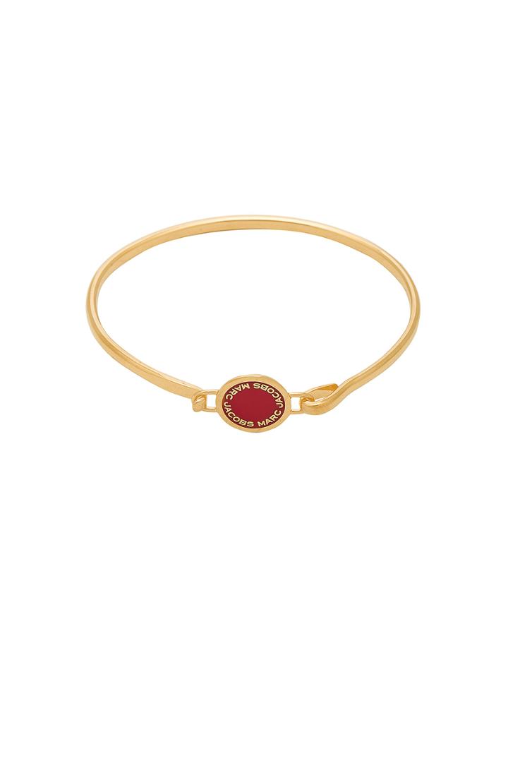Enamel Logo Disk Hinge Bracelet