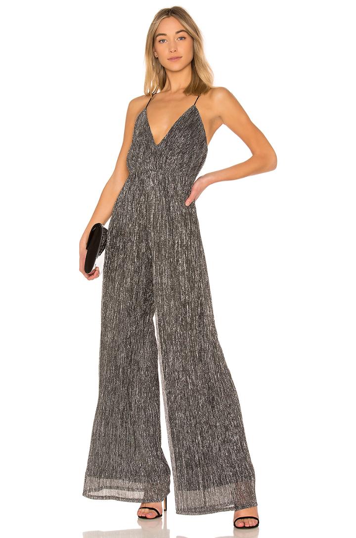 T Back Textured Jumpsuit