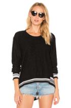 Big Backslant Rib Mix Trim Sweatshirt