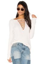 Crew Neck Lace Up Sweatshirt