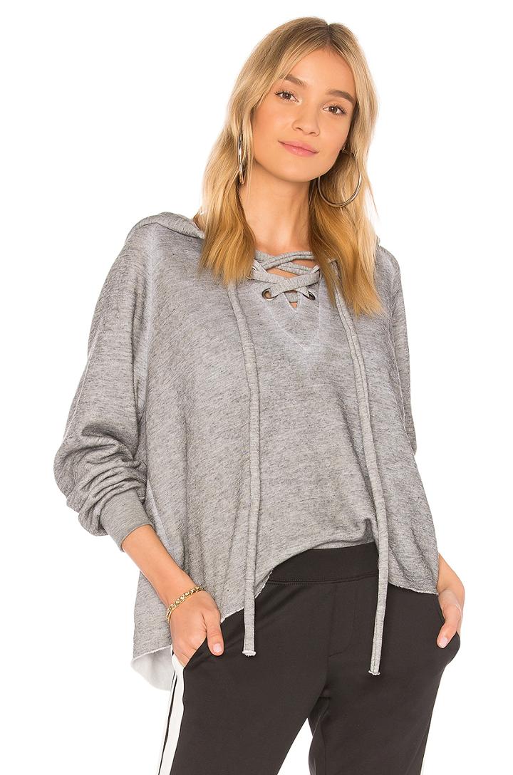 Lace Up Cropped Hoodie