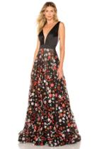 Embroidered Floral Gown