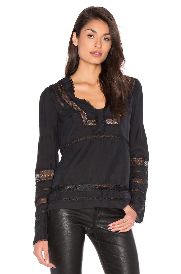 Low V-neck Blouse