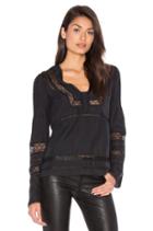 Low V-neck Blouse