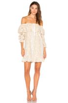 Off Shoulder Lace Dress With Tie