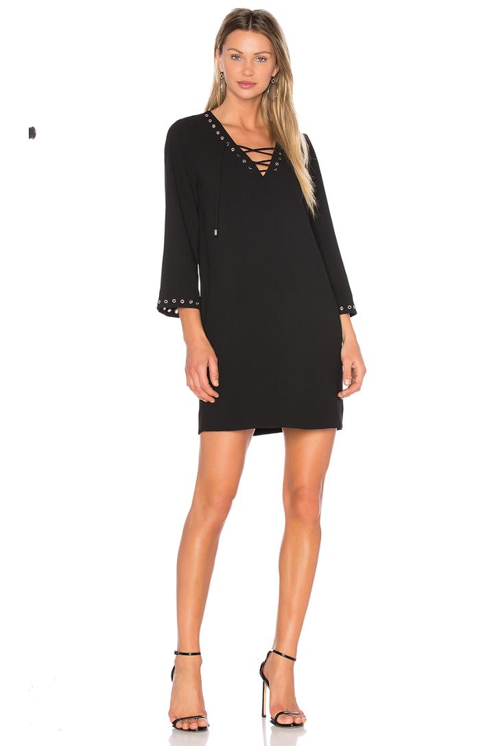 Lace Up Eyelet Dress