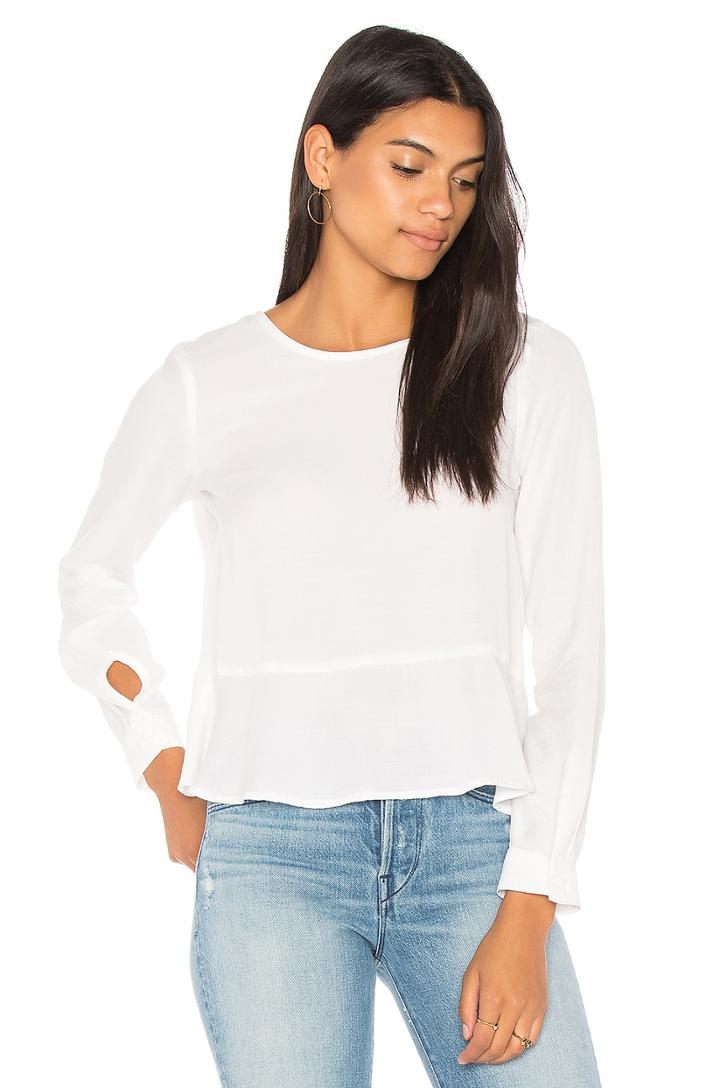 Button Back Peplum Top
