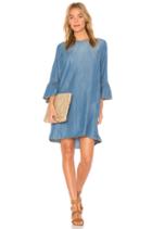 Blanket Stitched Bell Sleeve Dress