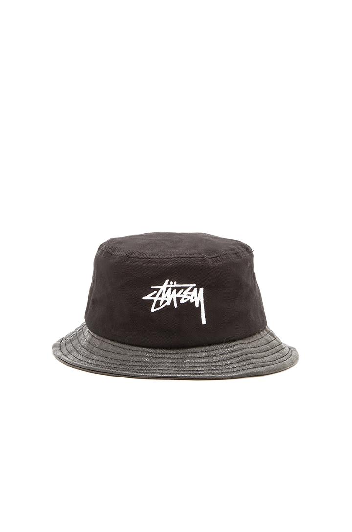 Stock Leather Brim Bucket Hat