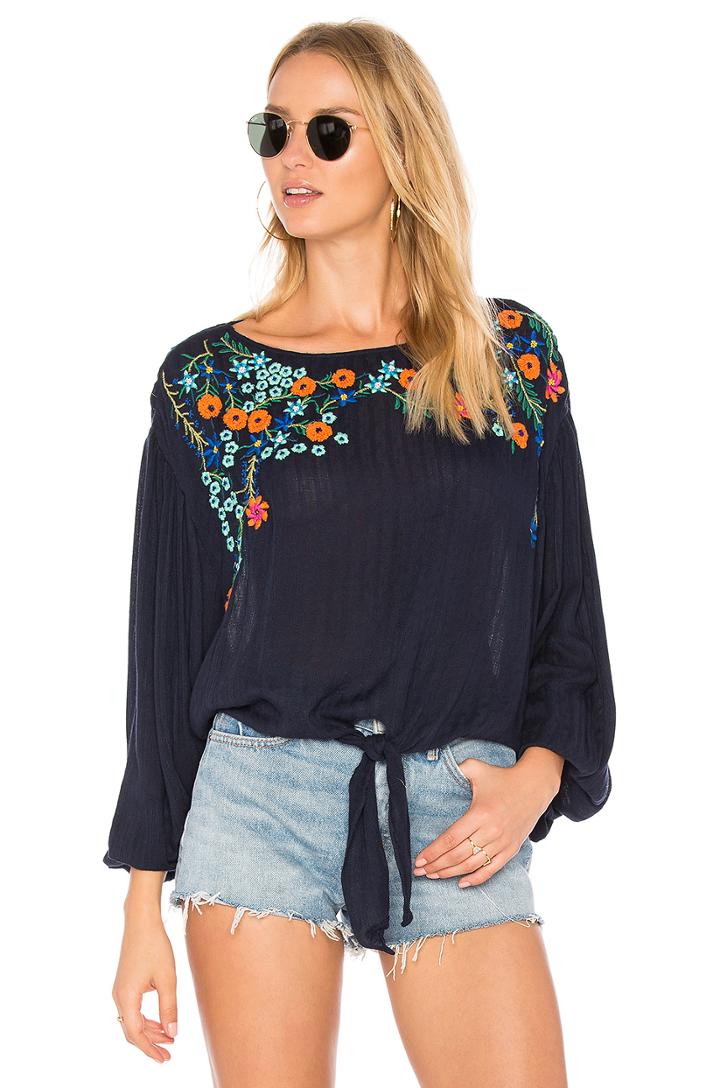 Up And Away Embroidered Top
