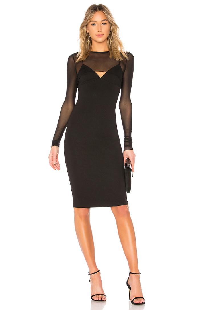 Mesh Overlay Dress