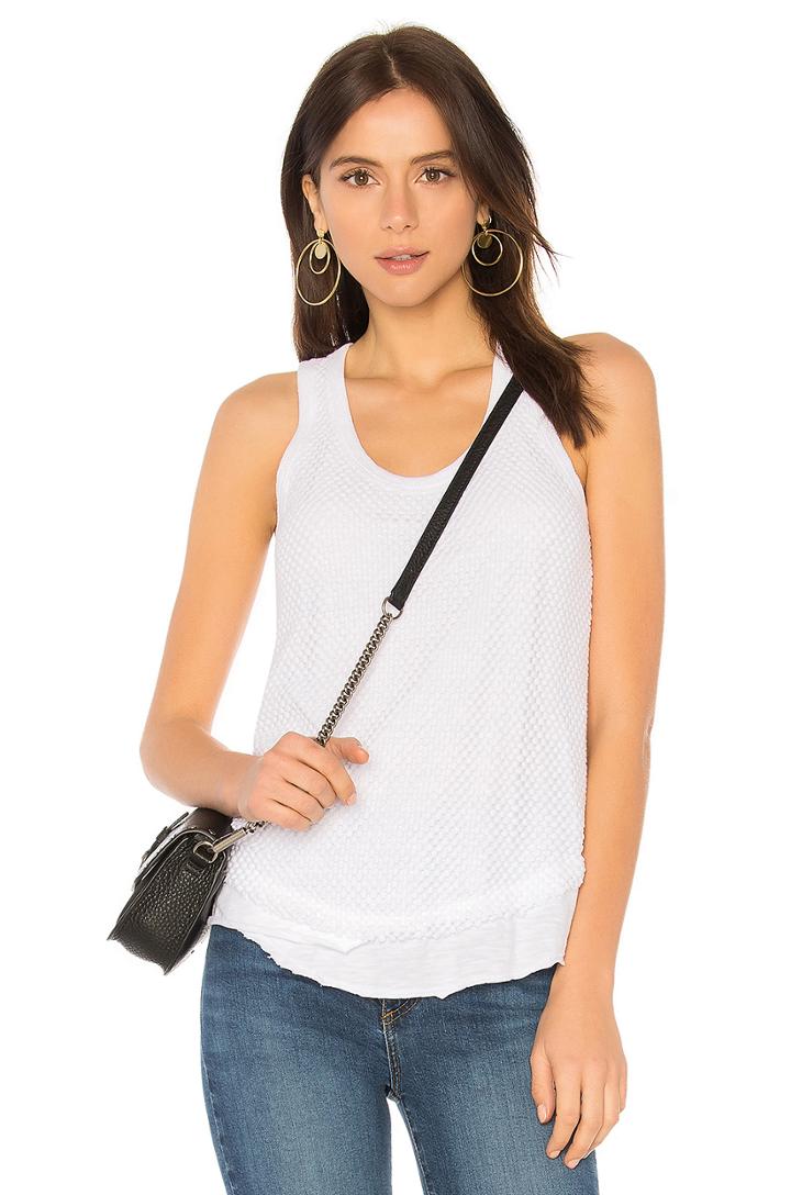 Lace Front Mock Hem Tank