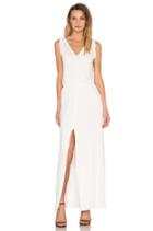 V Neck Slit Maxi Dress