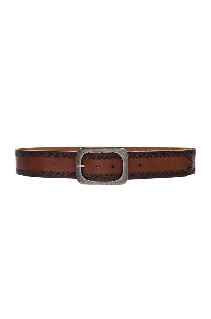Embossed Jean Belt