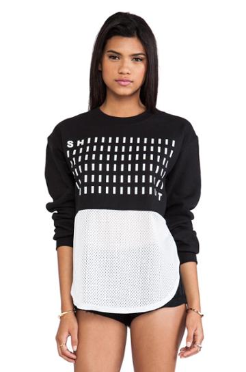 Dimepiece Shiiit Mesh Sweatshirt In Black