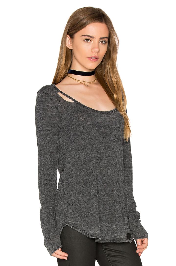 Open Back Deconstructed Shirttail Tee