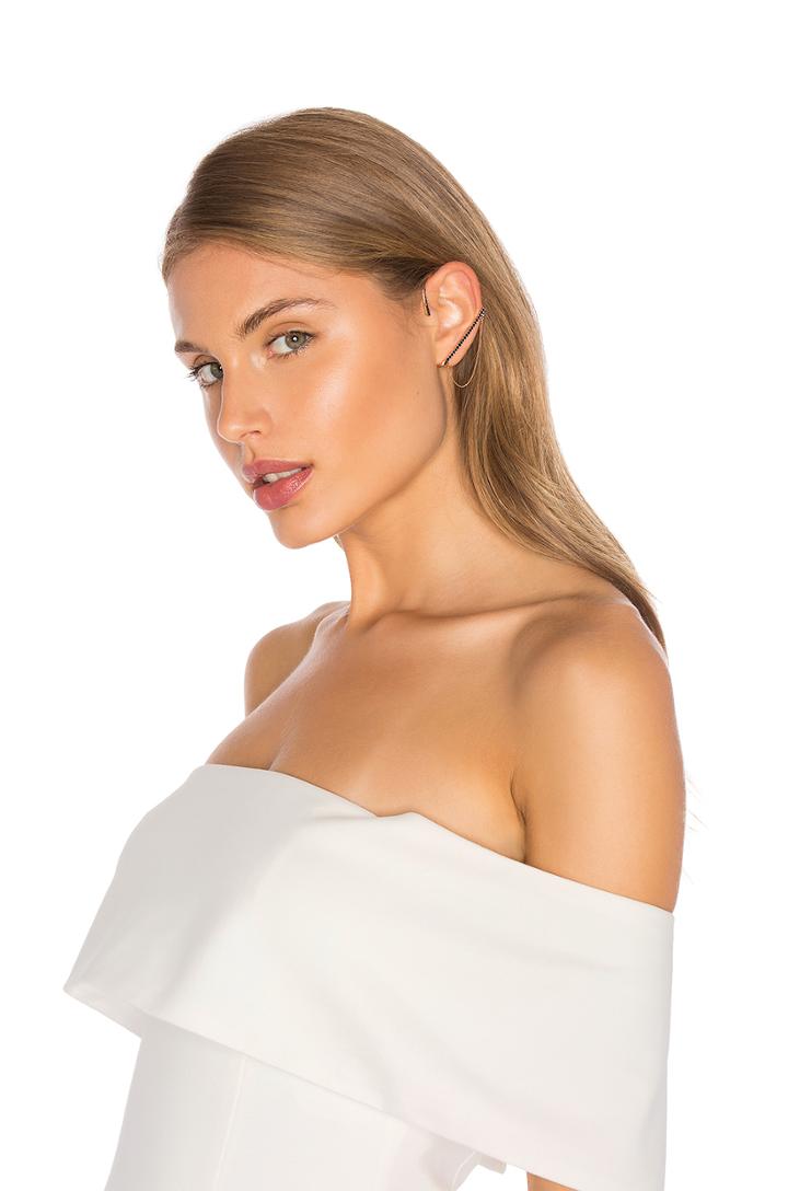 Chain & Stud Pave Wrap Ear Cuff
