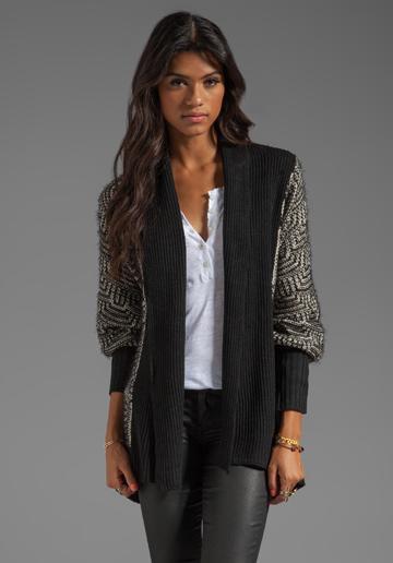 Heartloom Perla Wrap Sweater In Black