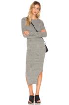 Long Sleeve Crew Neck Midi Dress