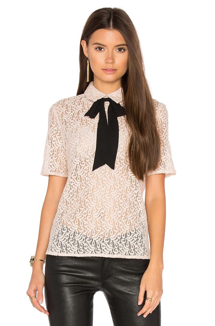Lace Tie Neck Top