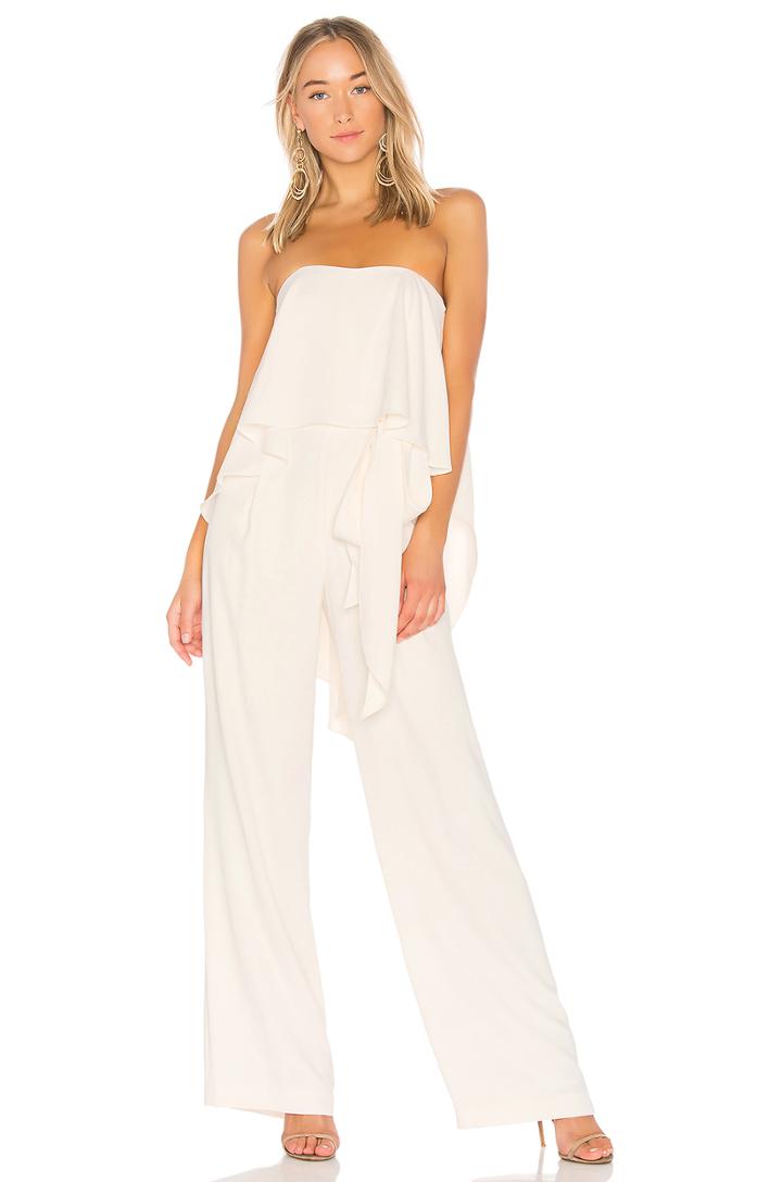 Strapless Jumpsuit With Flowy Back