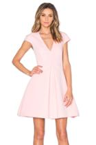 Cap Sleeve V Neck Mini Dress