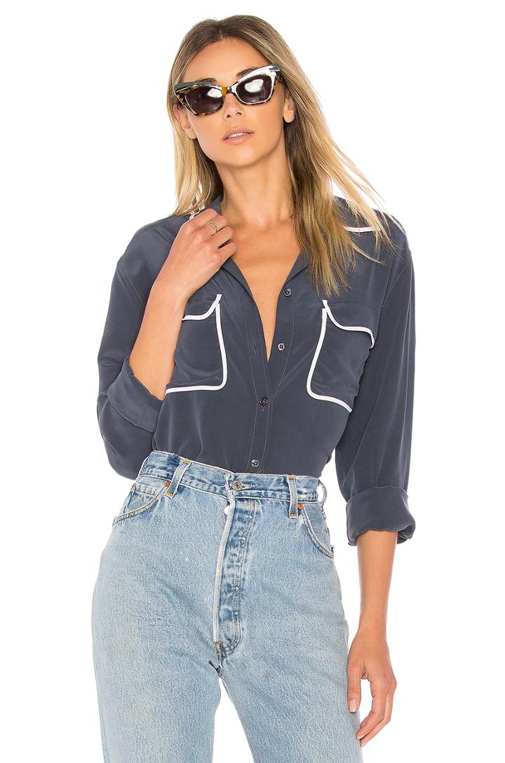 Signature Pipping Button Up