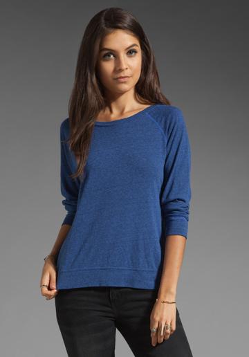 Current/elliott The Letterman Sweatshirt In Blue