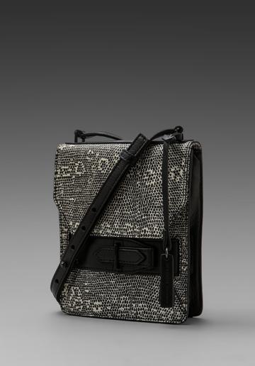 10 Crosby Derek Lam Lizard Print Folio Crossbody In White